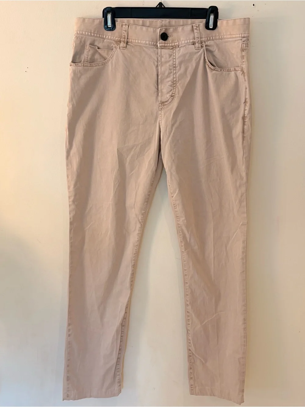 James Perse Men's 5-Pocket Heavy Brushed Twill Dark Khaki Chino Pants Sz 34